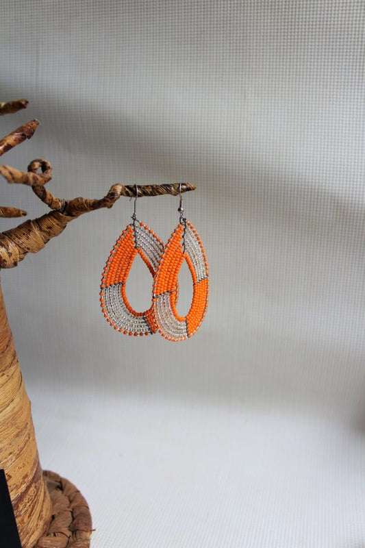 Orange Maasai Earrings